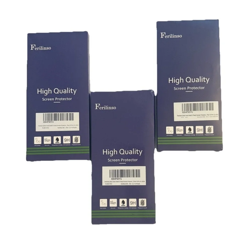 3 Boxes of Ferilinso 2-Pack 9H Screen Protectors Pixel 10 Pro XL New